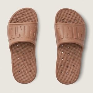 Victoria’s Secret PINK Waterproof Campus Slide Large Brown NEW